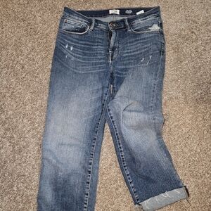 Kensie Women's Faded Blue Straight-Leg Jeans